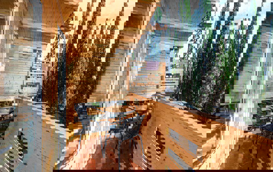 Отдых База отдыха Солнечный летний - Деревянный домик ПК 3-местный