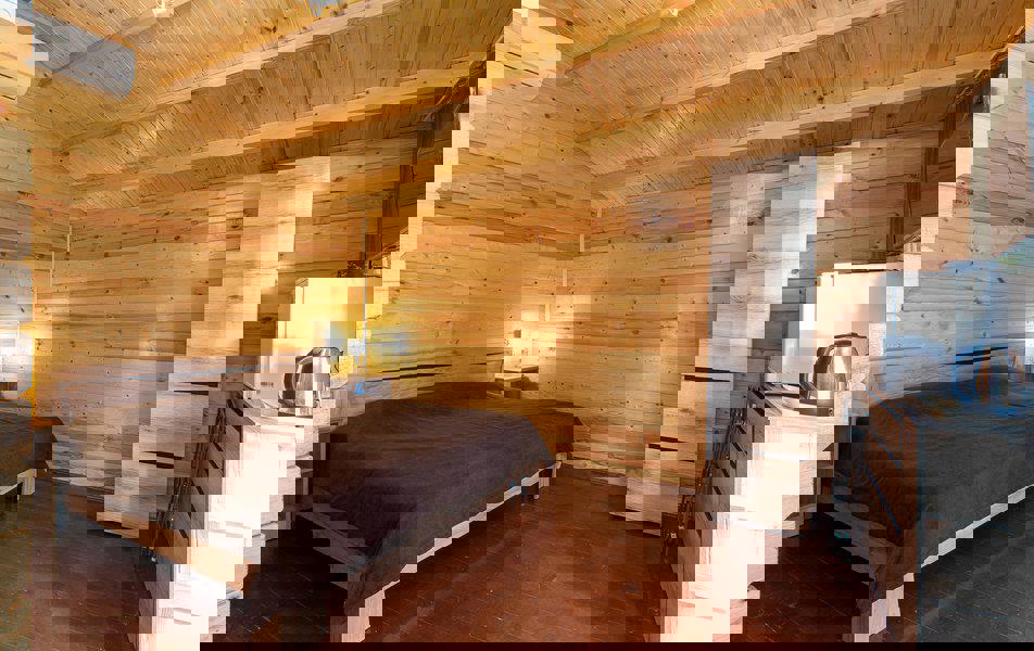 Отдых База отдыха Солнечный летний - Деревянный домик ПК 3-местный