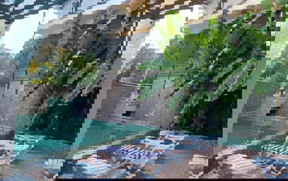 Отдых Гостевой дом Золотой песок - Двор и бассейн