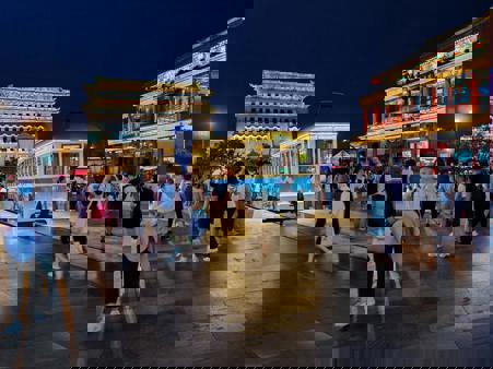 Тур Сиань - Пекин - Фото 3 Вечерняя улица Дашилань в Пекине